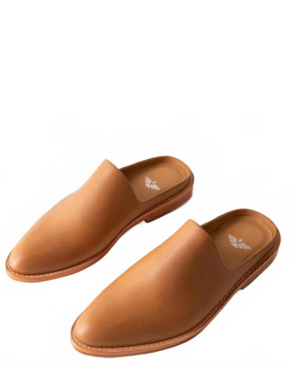 FORTRESS OF INCA women's adra mule slides in light tan leather EUC SZ EU 38